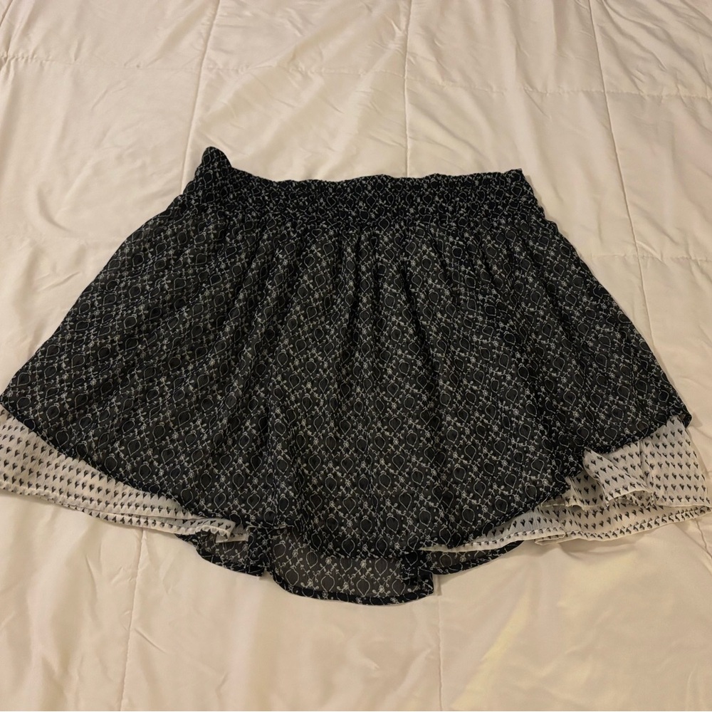 Black and White Layered Skirt